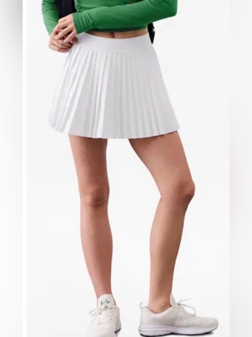 Athleta Match Point Pleated Skort White- Tennis, Pickleball, Golf- Medium NWT